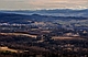 Bieszczady widziane z punktu widokowego w Korczynie. Odległość 90km. Ogniskowa 195mm. 2019.03.10.