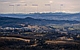 Bieszczady widziane z punktu widokowego w Korczynie. Odległość 90km. Ogniskowa 195mm. 2019.03.10.