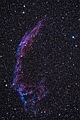 Około 10 000 lat temu na ziemskim niebie rozbłysło olśniewające światło. W naszej Galaktyce eksplodowała supernowa. Dzisiaj możemy obserwować echo tamtego wydarzenia w postaci kompleksu mgławic zwanych Pętlą Łabędzia. Widoczny na fotografii zespół NGC-6992-5, IC-1340 (jeden z fragmentów Pętli, zwany także Welonem lub Cirrusem), jest w istocie falą uderzeniową owego dawnego wybuchu. Z rozpędzonej materii, która runęła tutaj na gazy i pył ośrodka międzygwiezdnego kiedyś prawdopodobnie powstaną nowe pokolenia gwiazd. Nazwa Feniks, nomen omen świetnie by tutaj pasowała :)
Parametry:2015.07.21.01:03-02:25CWE. Reflektor Newtona 205/907 z korektorem MPCC + N.D300, w ognisku głównym teleskopu. Exp.16x245sek. ISO1600     
