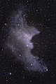 Mgławica refleksyjna IC-2118 Głowa wiedźmy jest jednym z bardziej sugestywnych obiektów nieba. Wizualnie ekstremalnie trudna. Dopiero na zdjęciach z ciągiem długoczasowych ekspozycji ujawnia swoje demoniczne piękno :) Korzystając ze wspaniałej pogody jaką w połowie października dostarczył nam wyż kontynentalny, poświęciłem wiedźmie dwie noce. IC-2118 znajduje się na wschodnich rubieżach gwiazdozbioru Erydanu a oświetla ją, niczym błękitna latarnia blask potężnego Rigela z pobliskiego Oriona. Przypuszczamy że Głowa wiedźmy jest pradawną pozostałością po supernowej, obserwowaną z odległości 1000 lat świetlnych. Parametry:2018.10.13.01:30-04:01CWE. 2018.10.14.02:07-04:09CWE. Newton 205/907+MPCC+N.D810.Exp.63x180sek.ISO2000.