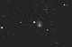 Kometa C/2012 X1 LINEAR. Monochromat z zaznaczonymi galaktykami tła. 2013.11.04.04:00-04:20CSE.Reflektor Newtona 205/907 z korektorem komy MPCC+N.D300. Exp.4x240sek.ISO1600 