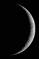 Księżyc w fazie 3 doby po nowiu. Parametry:2014.04.02.19:50-19:54CWE. Reflektor Newtona 250/1520 + Nikon D300,w ognisku głównym teleskopu. Exp.2x1/20sek.1x1/13sek. z diafragmą 125mm. ISO400. 